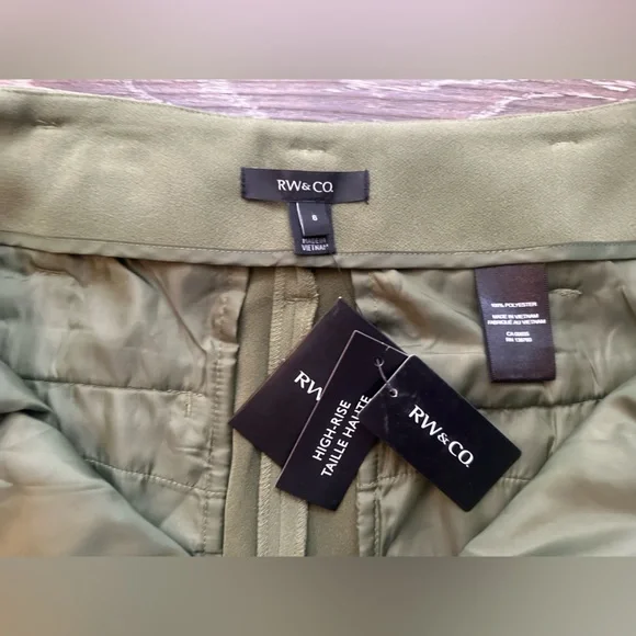 RW&CO. Sage Green Wide Leg Tie Pants/ woman’s size 6/ brand new⭐️ Host Pick - Picture 4 of 9